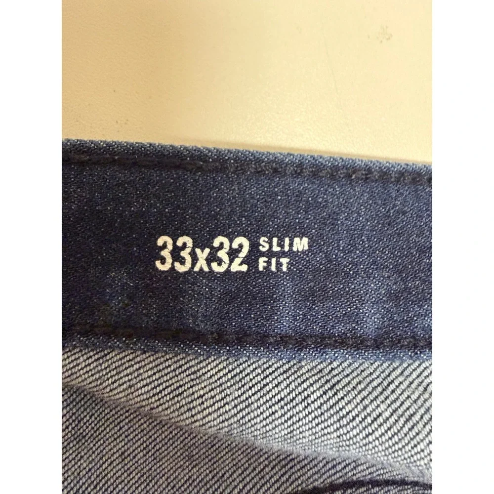 Banana Republic Mens‎ 33x32 Dark Wash Travel Jean Slim Fit Denim Pants